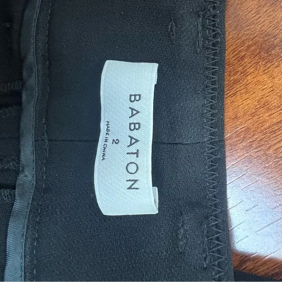 Aritzia Babaton Black Creased High Rise Trousers Pants Size 2 - Picture 7 of 9